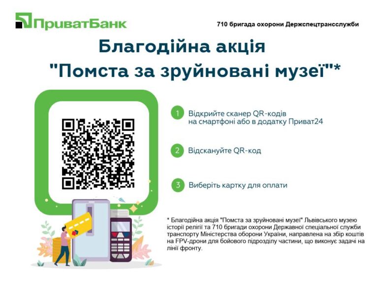 «Помста за зруйновані музеї» – благодійна акція на підтримку сил оборони України у музеї історії релігії